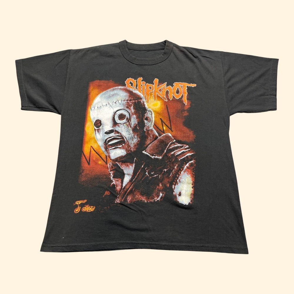 Rare Vintage Slipknot Corey Taylor Graphic‎ Concert Band T-Shirt Mens No Tag (M)